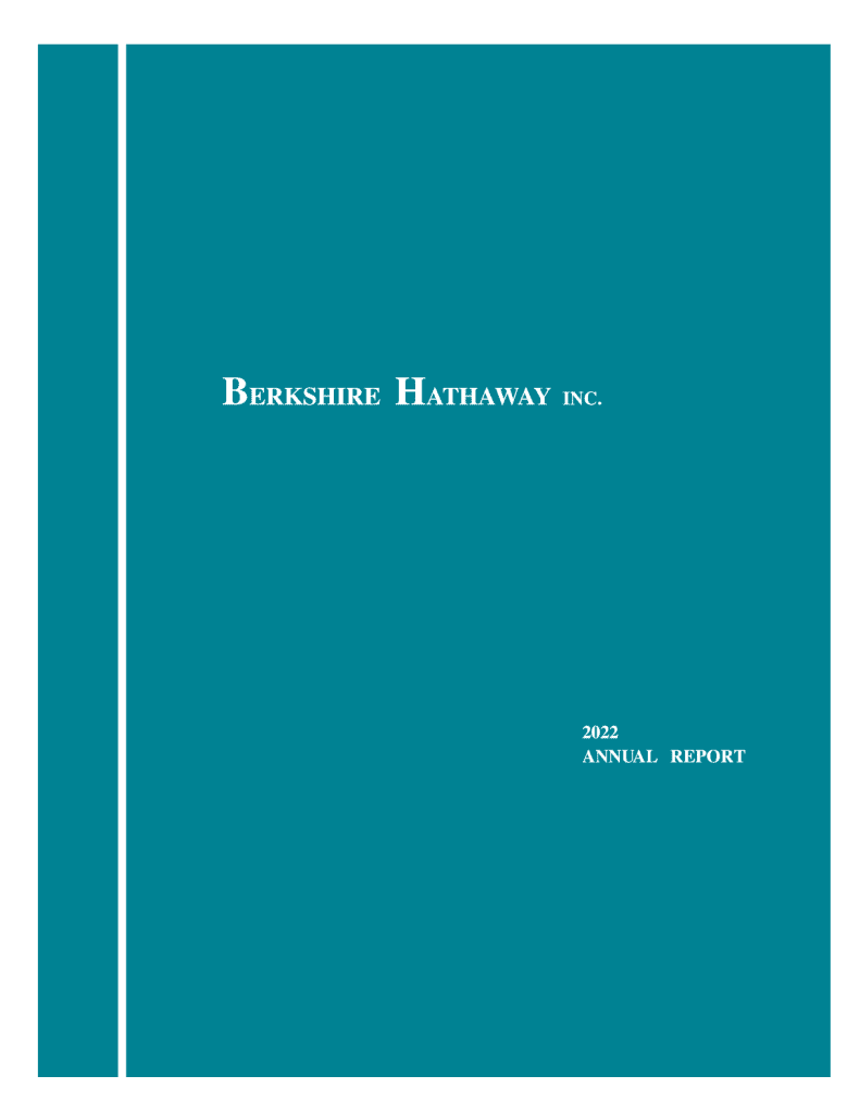 Berkshire Hathaway Inc., a publicly-traded company, has released its annual report for the year ending March 31, 2022. The report includes the following: Annual Percentage Change in Per-Share Market Value of in S&P 500 with dividends year Berkshire Included.
